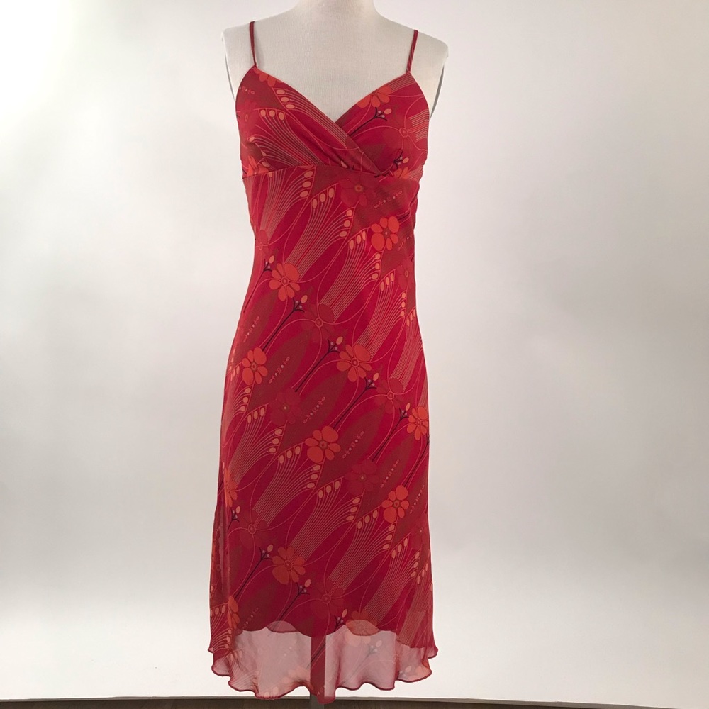 La Belle Red Spaghetti Strap dress